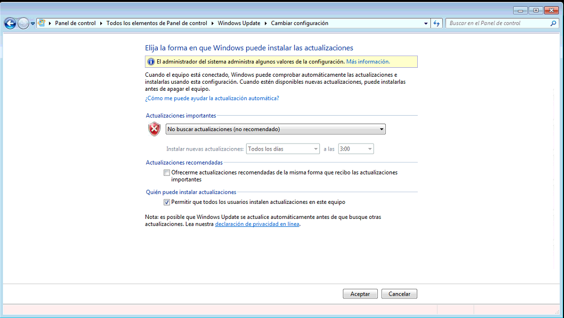 Windows Update - Admira